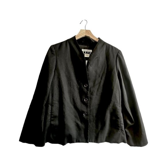 Issey Miyake FETE Black Wool Jacket, Size 4 (of 1-5) - Picture 1 of 14
